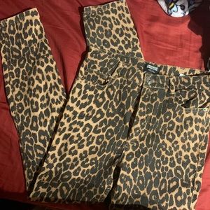 Cheetah print jeans